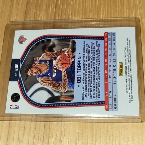 Obi Toppin. Rookie Prizm - Picture 4 of 4